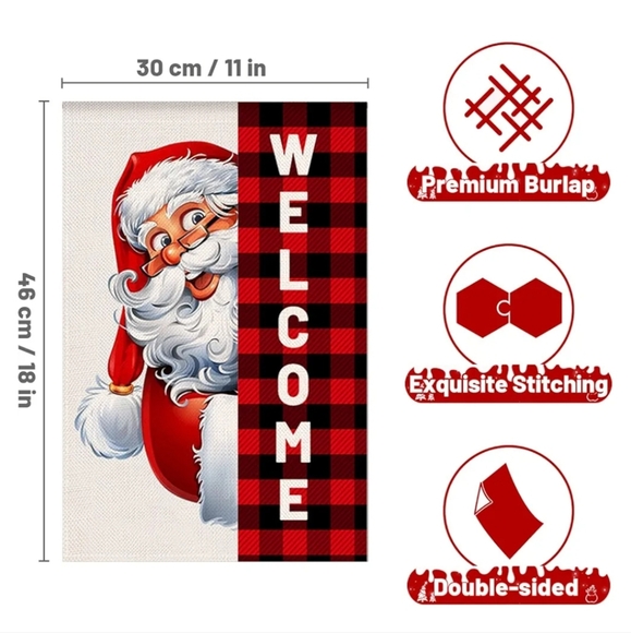 Set of 2 Seasonal Garden Flags, 12 x 18 Inches - NIP - Picture 4 of 7